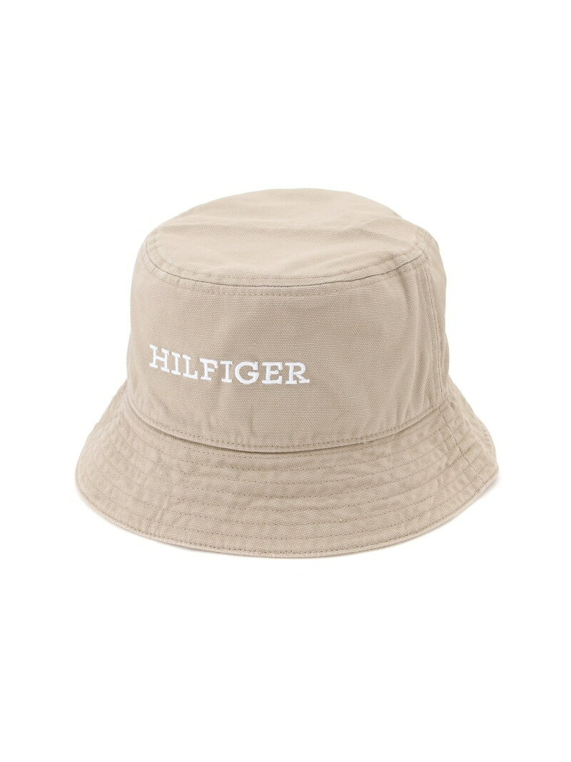 TOMMY HILFIGER (M)TOMMY HILFIGER(トミーヒルフィガー) モノタイプソフトバケットハット トミーヒルフィガー 帽子 ハット ベージュ【送料無料】