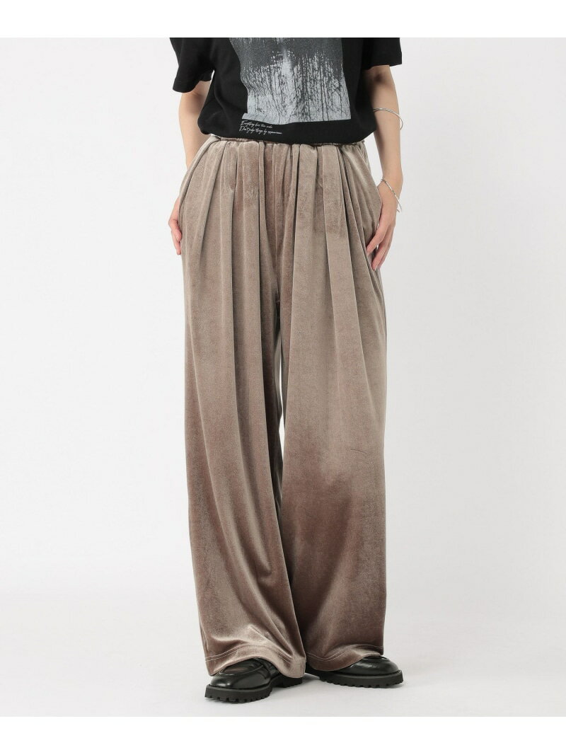 daily CLIP 【daily CLIP】ベロアタックイージーパンツ スタディオクリップ パンツ その他のパンツ グレー ブラウン【送料無料】(4)