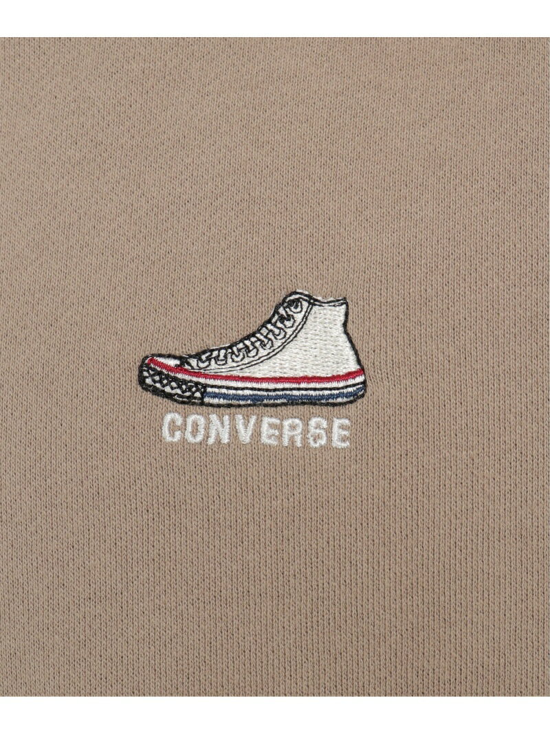 楽天市場 Ikka Converse コンバース シューズ刺繍裏毛パーカー イッカ カットソー パーカー ベージュ グリーン 送料無料 Rakuten Fashion Men