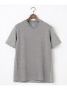 JOSEPH ABBOUD 【オーガニックコットン使用】JOE COTTONサッカーVネック Tシャツ ジョセフアブード トップス カットソー・Tシャツ グレー ホワイト ブラック ネイビー【送料無料】