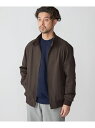 シップス ブルゾン メンズ 【SALE／40%OFF】SHIPS SHIPS: COOLMAX(R) シアサッカー ドッグイヤー リブブルゾン シップス ジャケット・アウター ブルゾン・ジャンパー ブラウン ネイビー【RBA_E】【送料無料】