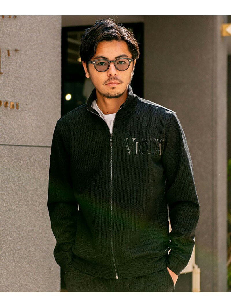 SB select VIOLA ジャガードZIP長袖ジャケット シルバーバレット ジャケット・アウター その他のジャケット・アウター ブラック【送料無料】