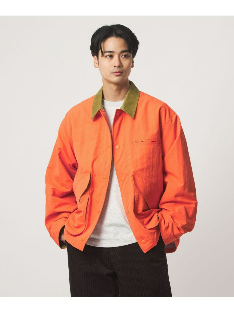 【SALE／10%OFF】UNITED ARROWS green label relaxing 【WEB限定】＜GLR or＞ビッグ フラップ カバーオール ジャケット ユナイテッドアローズ グリーンレーベルリラクシング ジャケット・アウター カバーオール・ワークジャケット オレンジ【RBA_E】【送料無料】
