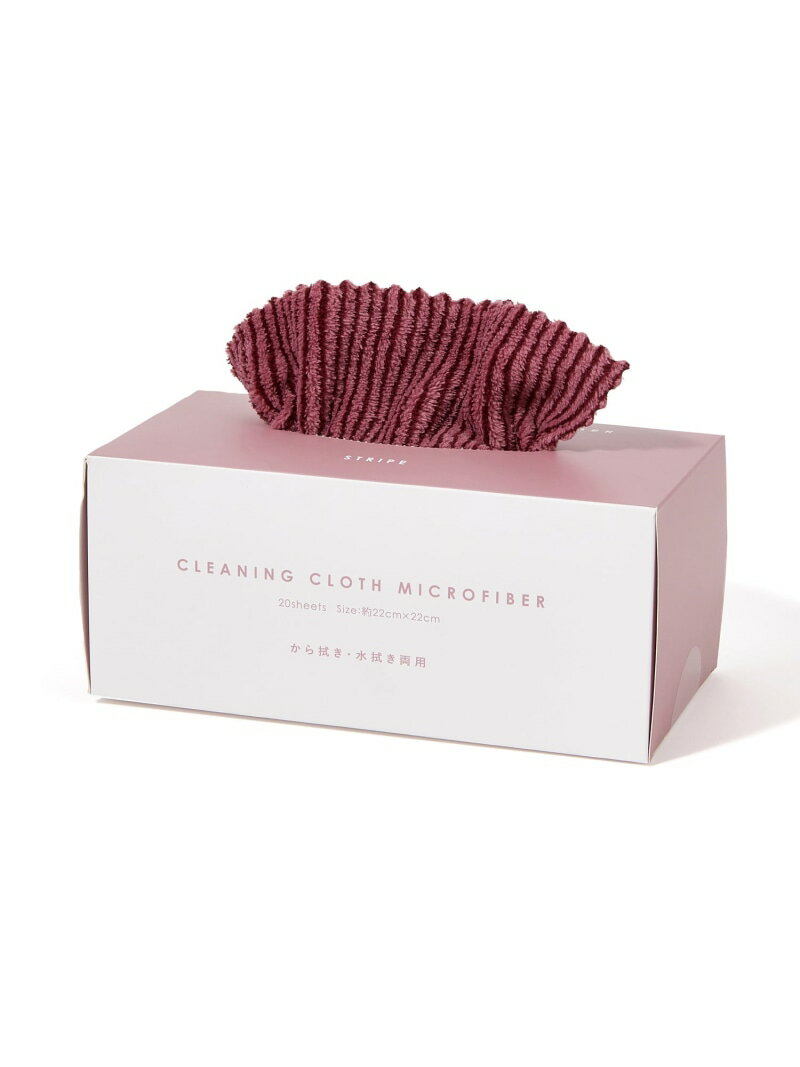 Francfranc クリーニングクロス マイクロファイバー ストライプ レッド フランフラン インテリア・生活雑貨 その他のインテリア・生活雑貨 レッドのサムネイル
