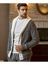 1PIU1UGUALE3 RELAX 1PIU1UGUALE3 RELAX COLLAR COLOR SHAWL COLLAR KNIT シフォン トップス ニット ブラック グレー【送料無料】
