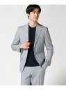 BANANA REPUBLIC FACTORY STORE (M)BANANA REPUBLIC FACTORY STORE テーラードフィット リネンブレンド ブルーグレンチェック スーツジャケット バナナ・リパブリック ファクトリーストアー ジャケット・アウター テーラードジャケット・ブレザー ブルー【送料無料】