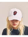 The Rolling Stones 【The Rolling Stones×JACKROSE】Lips&Tongue シグネチャー/CAP ジャックローズ 帽子 キャップ グレー ホワイト ブラック【送料無料】