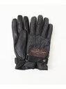 MICHEL KLEIN HOMME 千鳥柄ドレスグローブ ミッシェルクランオム ファッション雑貨 手袋 ブラック【送料無料】