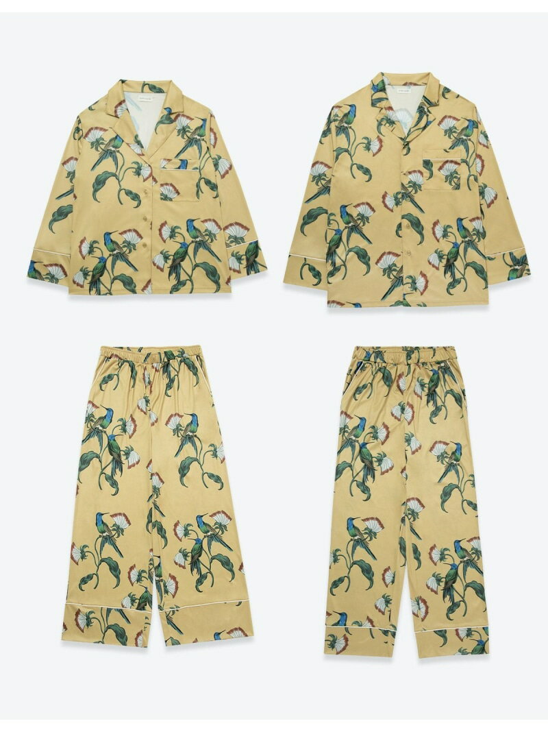 【SALE/10%OFF】SLEEPY SLEEPY トロキリデフラワーパジャマ長袖セット【ペアパジャマ/限定BOX付】 スリーピー スリーピー インナー・ルームウェア パジャマ ベージュ オレンジ【RBA_E】【送料無料】