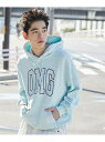 【SALE/50%OFF】WEGO MEN'S ピグメントOMGプルパーカー ウィゴー トップス パーカー・フーディー ブルー ピンク【RBA_E】