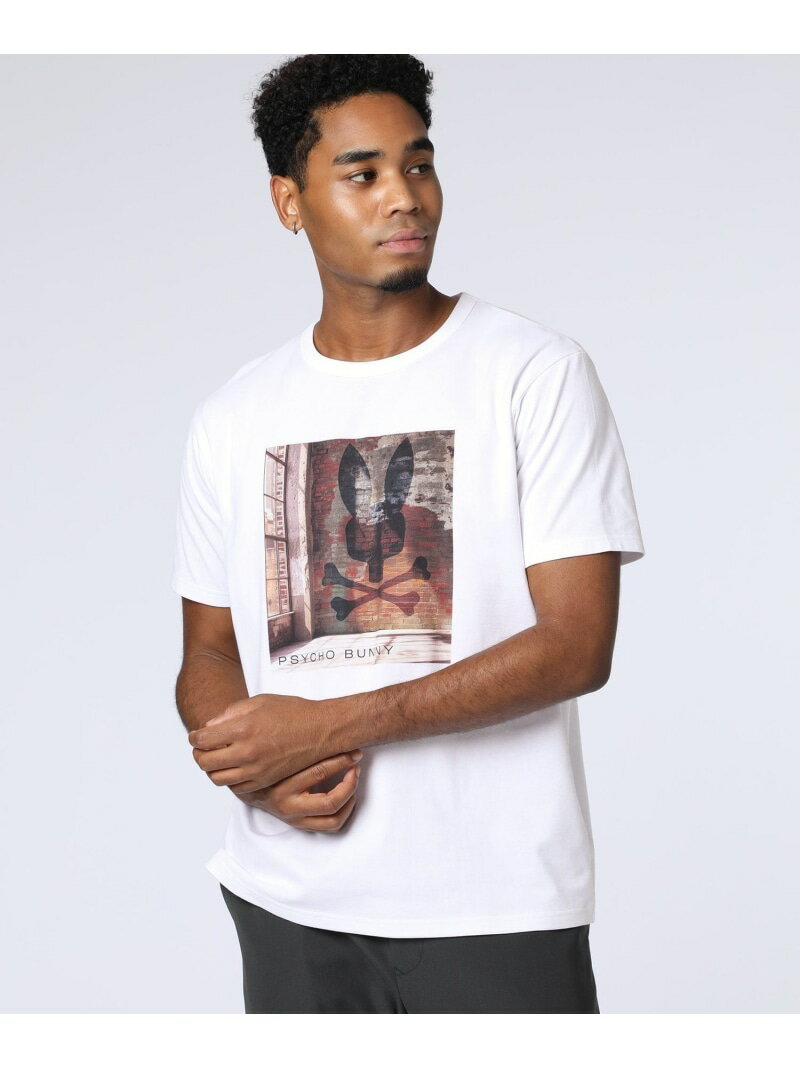 Psycho Bunny フォトプリントTシャツ サイコバニー トップス カットソー・Tシャツ ブラック ホワイト【送料無料】のサムネイル