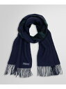 BROOKS BROTHERS カシミヤ ソリッド/ブラックウォッチ ダブルフェイス マフラー ブルックス ブラザーズ ファッション雑貨 マフラー・ストール・ネックウォーマー ネイビー【送料無料】