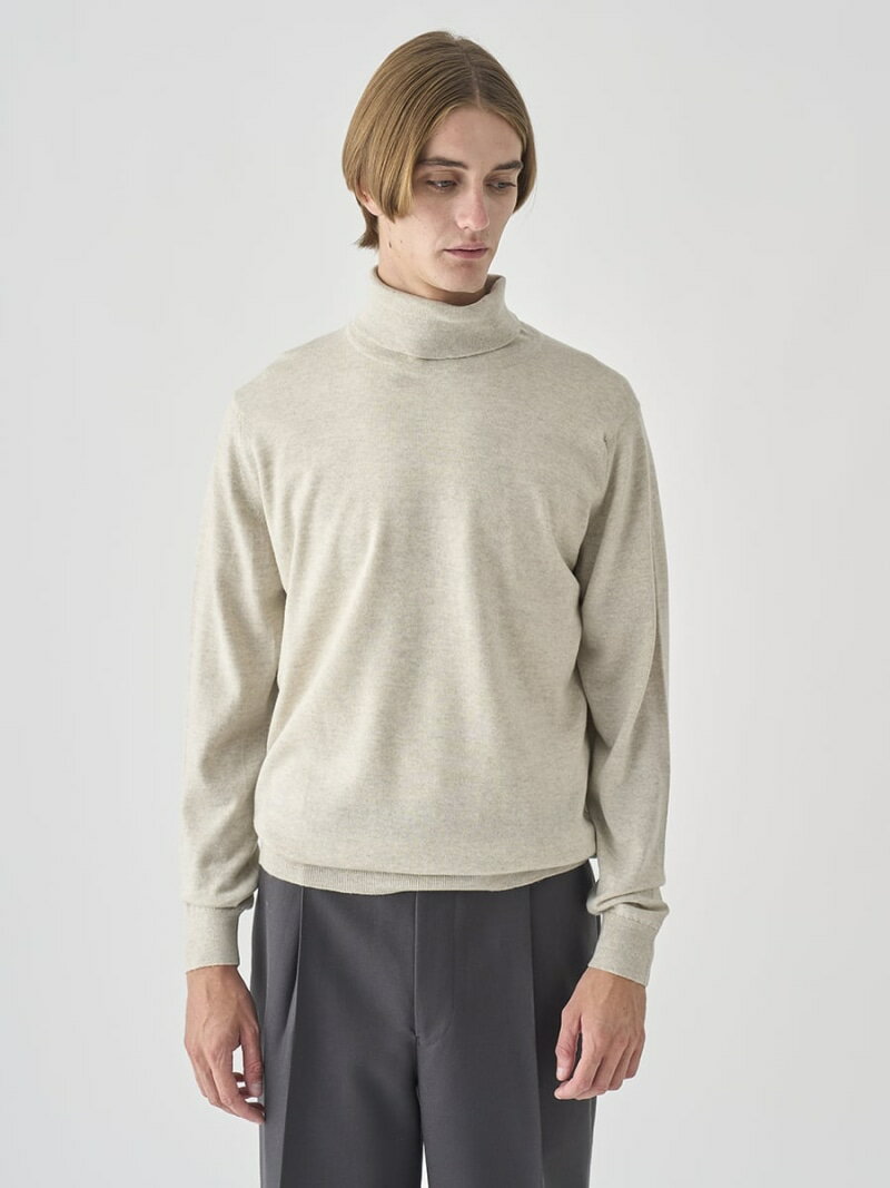 JOHN SMEDLEY タートルネック長袖ニットプルオーバー ｜ A4789 ｜ 24G MODERN FIT ジョンスメドレー トップス ニット グレー【送料無料】