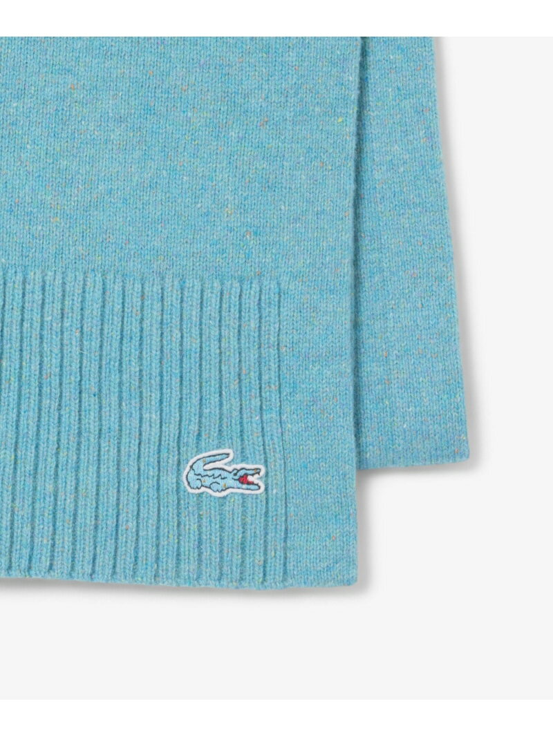LACOSTE フレンチメイドシルクブレンドウールニットマフラー ラコステ ファッション雑貨 マフラー・ス..