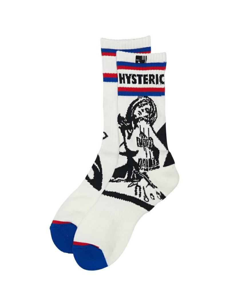 HYSTERIC GLAMOUR GUITAR GIRL スケーターソックス ヒステリックグラマー 靴下・レッグウェア 靴下 ホワイト イエロー グリーン