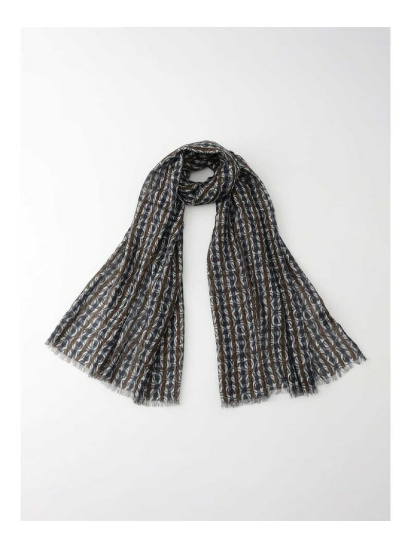 Aquascutum MEN AQ Logo×Club Check STOLE アクアスキュータム ファッション雑貨 マフラー・ストール・ネックウォーマー ネイビー【送料無料】