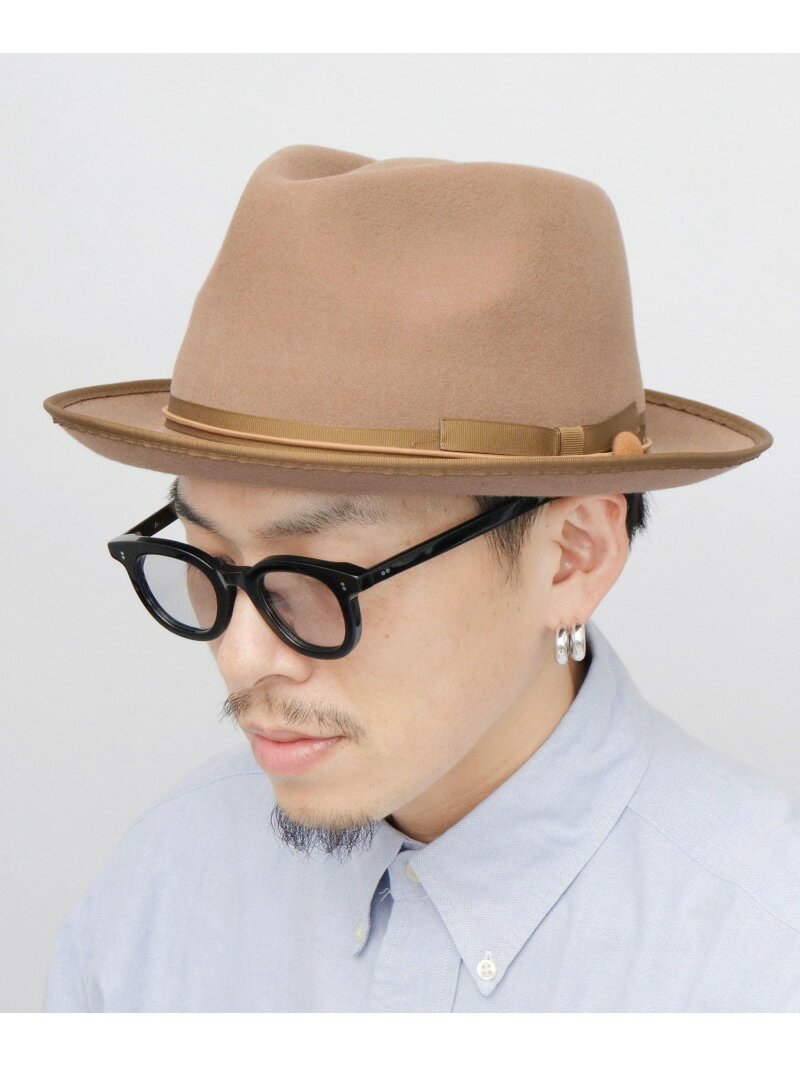 Ruben ハット メンズ 帽子 中折れハット フェルトハット ウール 黒 ベージュ エー.エム.エス. 帽子 ハット グレー ブラック ベージュ【送料無料】