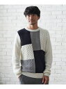 ikka 【おっさんずラブ着用商品】ブロックスジャガードニット イッカ トップス その他のトップス グレー ホワイト ネイビー【送料無料】