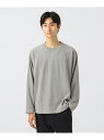 BEAMS HEART MEN モール ワッフル ロングスリーブ カットソー ビームス ハート トップス カットソー・Tシャツ ブラック グレー【先行予約】*【送料無料】