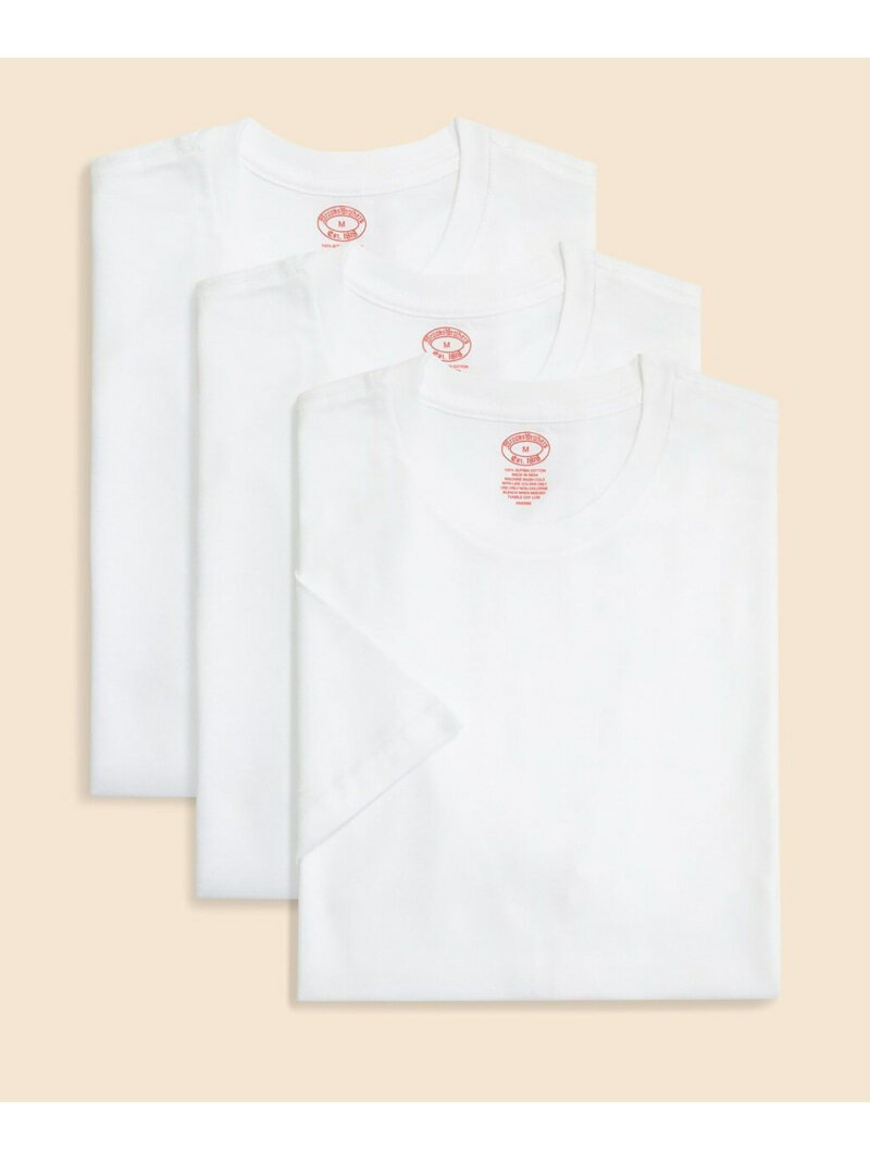 BROOKS BROTHERS スーピマコットン GFロゴ 3パック クルーネックTシャツ Traditional Fit ブルックス ..
