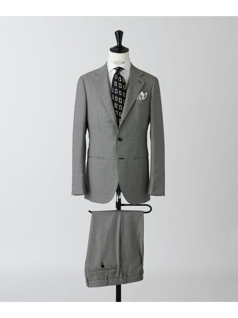 UNITED ARROWS ハウンドトゥース シングル3ボタン スーツ S-MODEL ユナイテッドアローズ スーツ・フォーマル スーツジャケット グレー【送料無料】