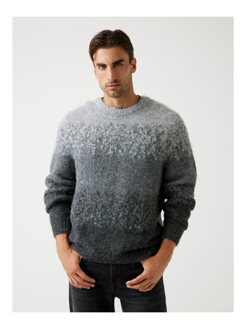 GUESS GUESS ニット セーター (M)Trey Marled Stripe Sweater ゲス トップス ニット ベージュ グレー ネイビー【送料無料】