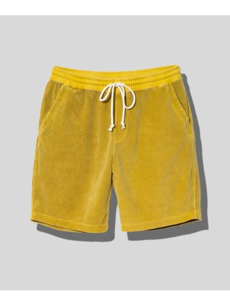 Good On GOOD ON/グッドオン KNIT CORDUROY SHORTS (MENS) ゴースローキャラバン パンツ その他のパンツ ブルー イエロー ブラック【送料無料】