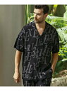 【SALE/50%OFF】1PIU1UGUALE3 RELAX (M)1PIU1UGUALE3 RELAX/USK-23026W ロゴジャガードニット開襟シャツ シフォン トップス シャツ・ブラウス ブラック ホワイト【RBA_E】【送料無料】