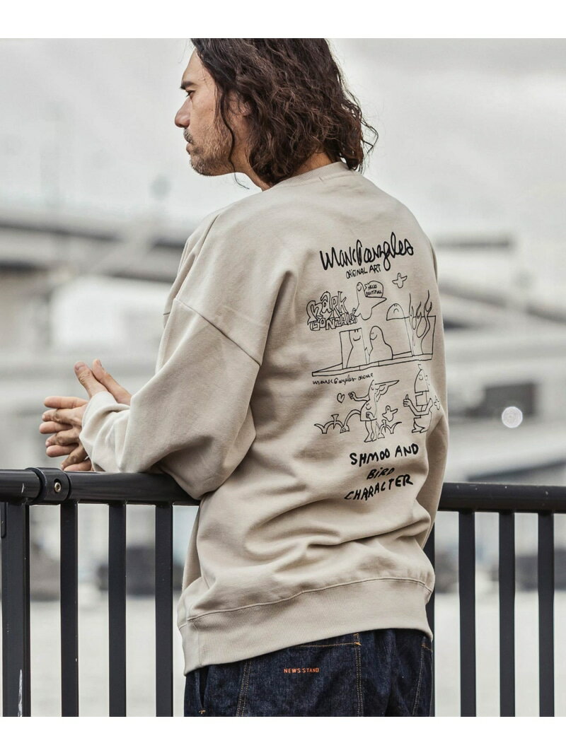 【SALE／50 OFF】Mark Gonzales (M)Mark Gonzales/MGO-23103 クルーネックスウェット シフォン トップス スウェット トレーナー ベージュ ブラック グレー ブルー ホワイト【RBA_E】【送料無料】