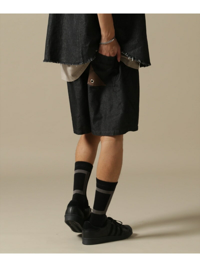 LHP WHITELAND/OWL/DENIM SHORTS エルエイチピー パンツ その他のパンツ ブラック ブルー【送料無料】