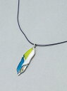 rehacer Stained Glass Feather Necklace レアセル アクセサリー ネックレス ネイビー レッド【送料無料】