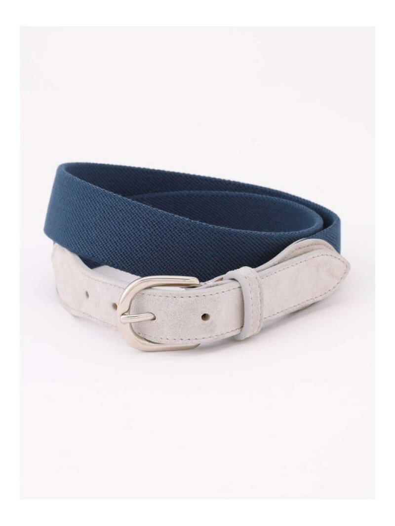 Aquascutum MEN Rubber Belt アクアスキュータム ファッション雑貨 ベルト ブルー ベージュ【送料無料】