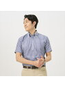 BRICK HOUSE by Tokyo Shirts 【Layered Cool】 ボタンダウン 半袖 形態安定 ワイシャツ BM01I300AB46B1M-...