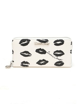 DRESSCAMP DRESSCAMP/モノトーンリップ柄ラウンドジップウォレット/長財布【42-D2790099】 シフォン 財布/小物【送料無料】