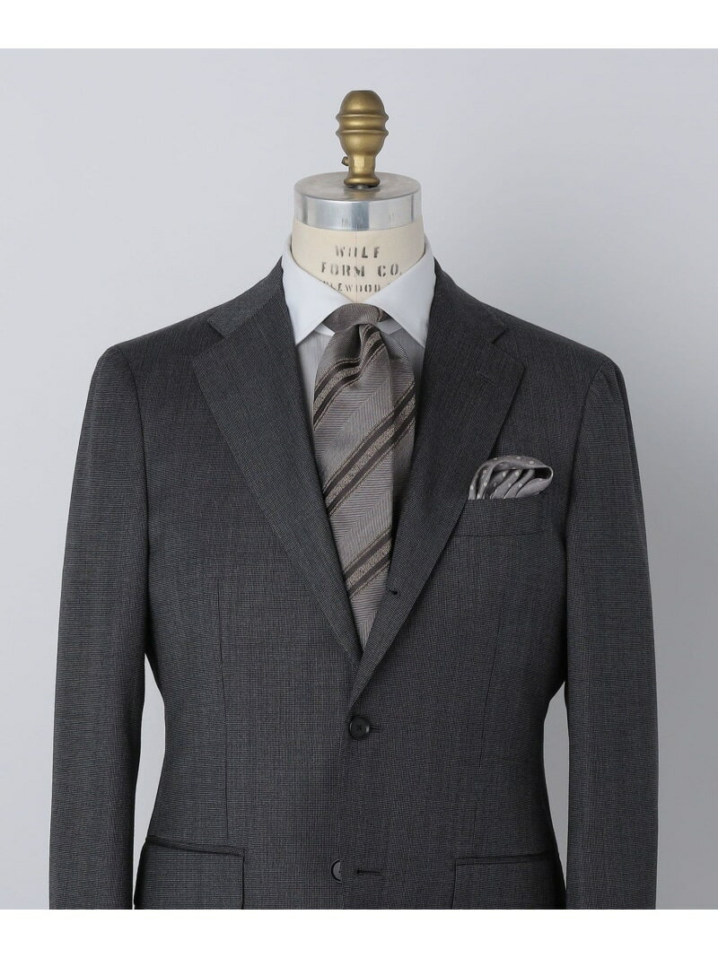 SHIPS MEN SHIPS: ヴィンテージ アーカイブ シルク ヘリン メランジ ストライプ ネクタイ シップス スーツ・フォーマル ネクタイ・蝶ネクタイ ネイビー グレー【送料無料】