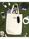Lee ワンポイント ロゴ刺繍 推し活 キャンバス トートバッグ しっぽキーホルダー付 サロンハミュー バッグ トートバッグ ホワイト【送料無料】