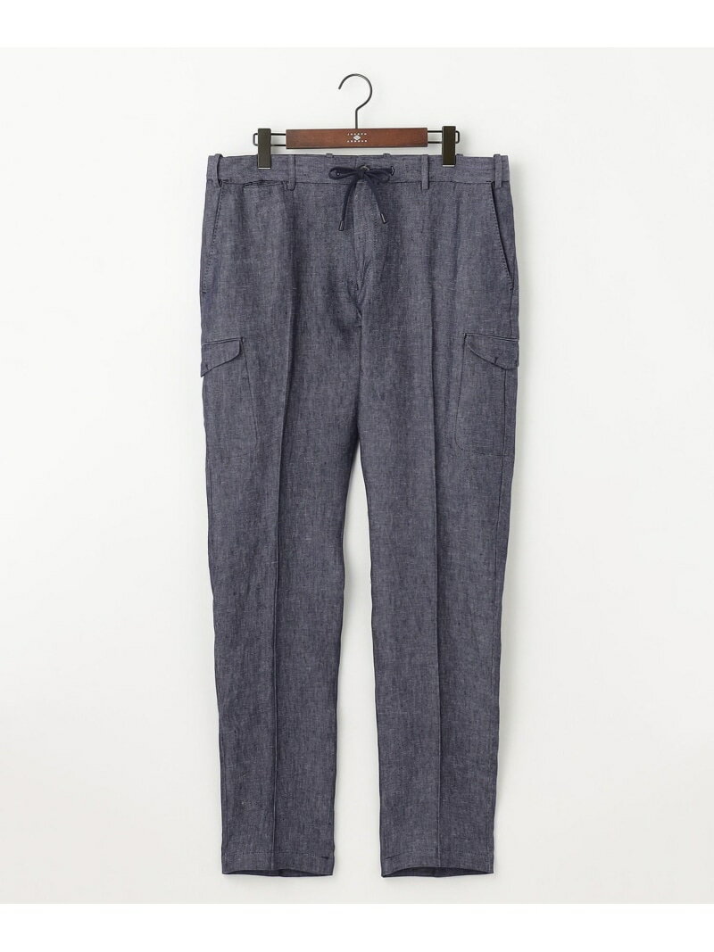 JOSEPH ABBOUD 【キングサイズ・ウエストも伸びる!/JAPANファブリック/イージーパンツ/清涼/セットアップ】リネンデニム パンツ ジョセフアブー...