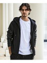 【SALE/30%OFF】1PIU1UGUALE3 RELAX 1PIU1UGUALE3 RELAX レザースリーブジップフーディー シフォン トップス パーカー・フーディー ブラック【RBA_E】【送料無料】