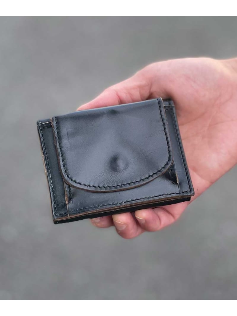 MR.OLIVE HORWEEN CHROMEXCEL LEATHER /SUPER MINI WALLET ミスターオリーブ 財布・ポーチ・ケース 財布 ブラック【送料無料】