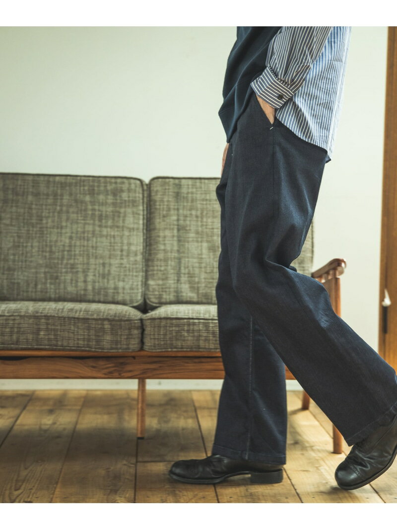 MR.OLIVE SUPER STRETCH DENIM /ONE WASH WIDE STRAIGHT PANTS ミスターオリーブ パンツ ジーンズ デニムパンツ ブルー【送料無料】