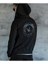 【SALE/5%OFF】1PIU1UGUALE3 RELAX (M)1PIU1UGUALE3 RELAX/USO-24026 サークルロゴパイピングパーカー シフォン トップス パーカー・フーディー グレー ブラック【RBA_E】【送料無料】