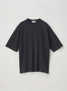 JOHN SMEDLEY ウェルトヘム半袖コットンニットTシャツ | TINDALL | 24G ジョンスメドレー トップス ニット ブラック【送料無料】