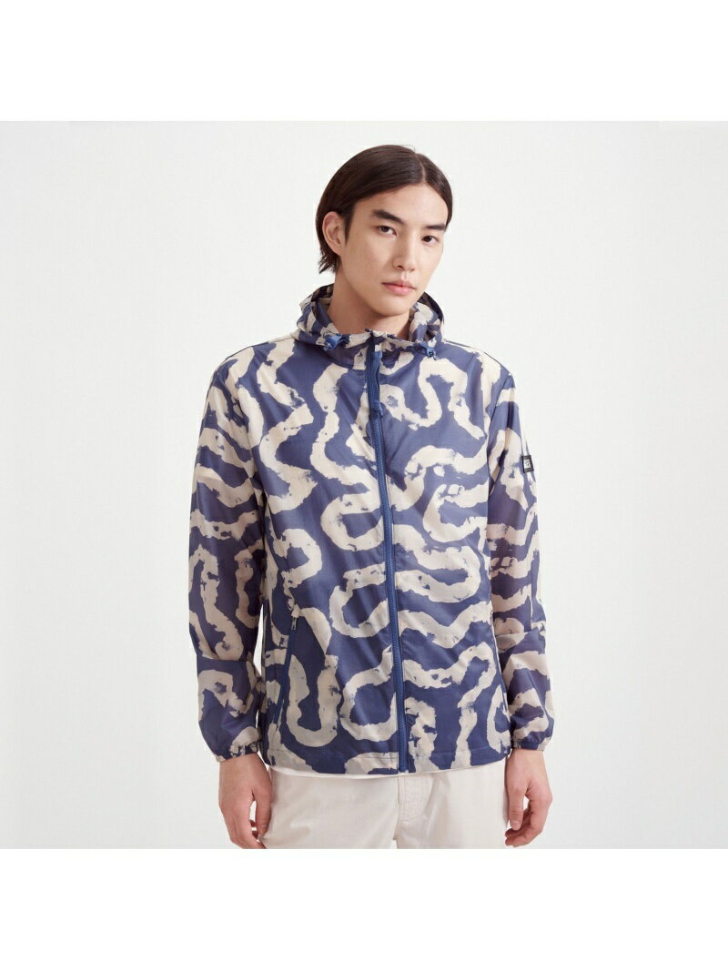 【SALE/40%OFF】AIGLE 撥水 エクストラライトプリントフーデッドジャケット エーグル ジャケット・アウター ナイロンジャケット グリーン パープル【RBA_E】【送料無料】
