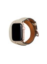 BONAVENTURA ダブルトゥール Apple Watch レザーバンド シュリンクレザー【38mm/40mm/41mm】 (アダプター:ゴールド) ボナベンチュラ アクセサリー・腕時計 その他のアクセサリー・腕時計 オレンジ ネイビー ブラック ブルー レッド【送料無料】