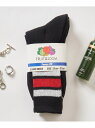 【SALE/15%OFF】FRUIT OF THE LOOM FRUIT OF THE LOOM/3P DadSocks ライン 81009700 セットアップセブン 靴下・レッグウェア 靴下 ホワイト ブラック【RBA_E】【先行予約】*