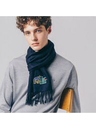 ラコステ マフラー 【SALE／30%OFF】LACOSTE セレブレイトクロコダイルマフラー ラコステ ファッション雑貨 マフラー・ストール・ネックウォーマー ネイビー グレー レッド【RBA_E】【送料無料】