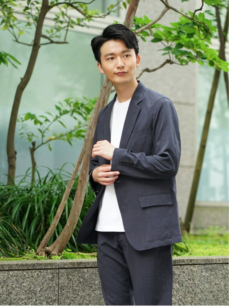 【SALE/30%OFF】TAKA-Q 軽量 スリムフィット 2ボタンジャケット ウィンドペン紺(セットアップ可能) タカキュー スーツ・フォーマル スーツジャケット ネイビー【RBA_E】【送料無料】