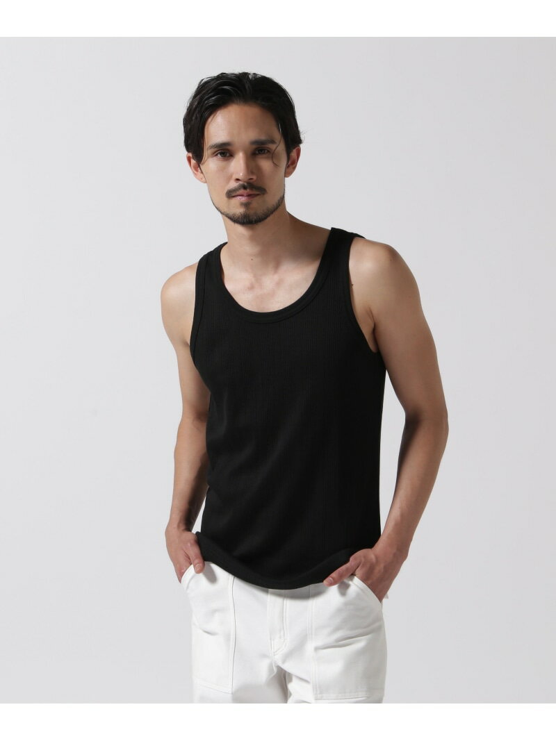 AVIREX RANDOM RIB TANK TOP / ランダムリブ タンクトップ / AVIREX / アヴィレックス アヴィレックス トップス ノースリーブ・タンクトップ ブラック ホワイト グリーン【送料無料】