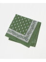 UNITED ARROWS <GLARNER TUECHLI> ペイズリー ハンカチ ユナイテッドアローズ ファッション雑貨 ハンカチ・ハンドタオル グリーン【...