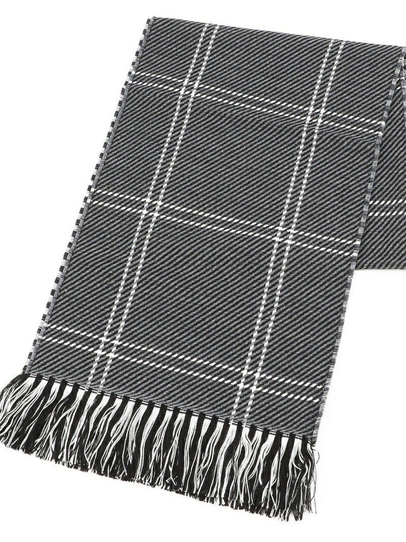【SALE/20%OFF】MONSIEUR NICOLE リバーシブルマフラー ニコル ファッション雑貨 マフラー・ストール・ネックウォーマー グレー ブラック【RBA_E】【送料無料】